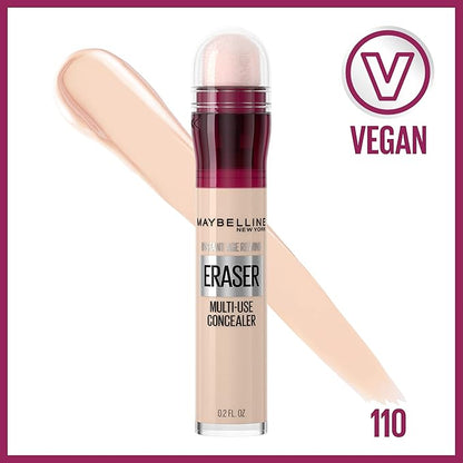 Maybelline Lash Sensational Sky High Washable Mascara Makeup, Volumizing, Lengthening, Defining & Instant Age Rewind Eraser Dark Circles Treatment Multi-Use Concealer, 110, 1 Count