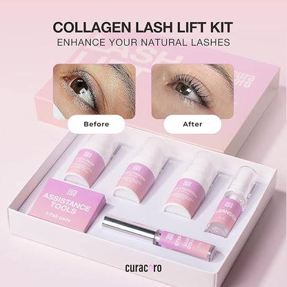 Curacoro Lash Lift Collagen Nourishing Lotion - Professional Eyelash Perm Kit, Semi-Permanent Lash Curling, Nourishing Collagen, Hygiene Safe & Easy to Clean Professional Use (Step 4)