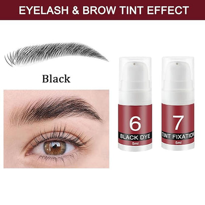 Lash Lift Kit & Brow Lamination Kit, Eyebrow Lamination Kit with Black, Professional Eyelash Lifting Kit, Eyelash Perm Kit with All Tools, Lasts for 8 Weeks, Easy to Use,for Salon & Home