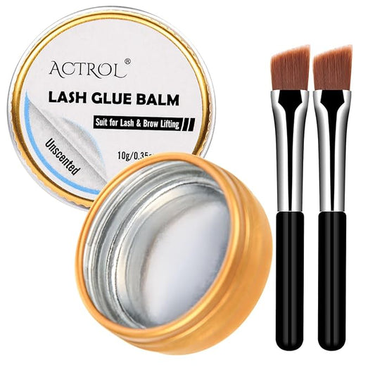 Lash Lift Glue Balm Eyelash Unscented Lifting Perm Strong Hold Lash&Brow Perm Glue Balm Brow Adhesive Powerful Sticky Brow Lamination 0.35Oz/10G