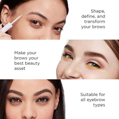 Arches & Halos Brow Sculpting Set - Dual Ended Brush With Brow Building Pomade In Warm Brown - Define, Brush And Blend Brows - Easily Fill, Sculpt Sleek Eyebrows - Vegan, Cruelty Free Makeup - 2 Pc