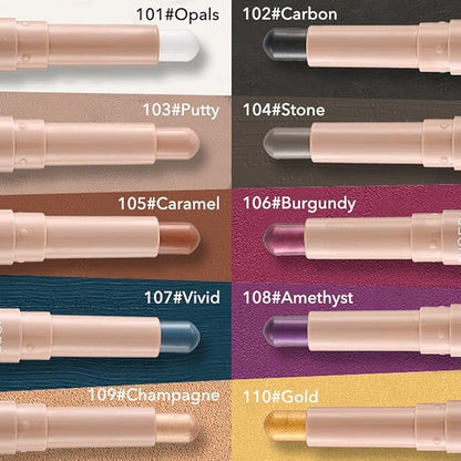 Go Ho Matte Eyeshadow Stick - Waterproof Cream Eyeshadow Pen, Smooth Easy To Color, 104# Stone