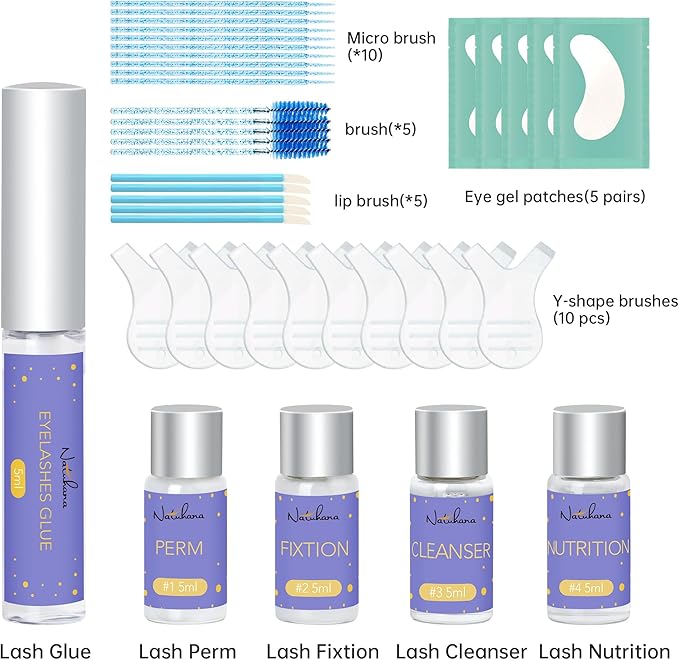 Lash Lift Kit and Eyebrow Lamination Kit,Instant Eyelash Curling Lash Extension Set,Semi-Permanent Eyelash Curling Perming,Suitable for Beginner,Professional,DIY Home or Salon