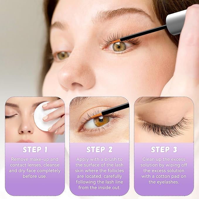 Eyelash Enhance Serum - Eyelash Enhancers & Primers - Purple - Promotes Natural Lash Growth for Longer, Fuller Lashes