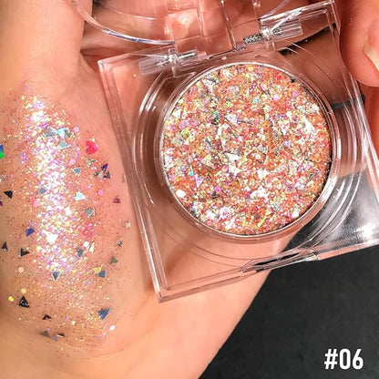 Multichrome Spark Glitter Eyeshadow Gel for Face, Hair, Eyes and Body - Festival Makeup Accessories for Women - Shimmery Eyes Gel - Cruelty Free - #6