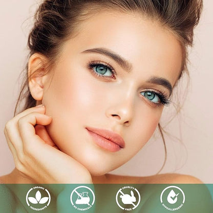 Eyelash Growth Serum - Instant Lash serum for eyelash growth with Hyaluronic Acid - 100% Natural Dermatologist Tested and Approved Eyelash Enhancer - Eyebrow serum to grow brows thicker - (5ml)