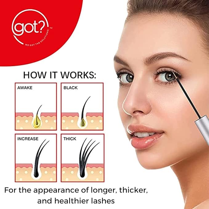 Got Lashes?, Promotes the Appearance of Healthier, Thicker, and Longer Looking Natural Lashes, Hormone Free, Cruelty Free, 5ml