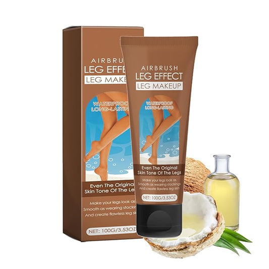 Leg Makeup, Waterproof Black Skin Body Foundation Lotion, Transfer-Proof, and Long-Lasting Coverage for Flawless Legs, Light, Easy Application for Varicose Veins, Scars, Tattoos (Bronze)