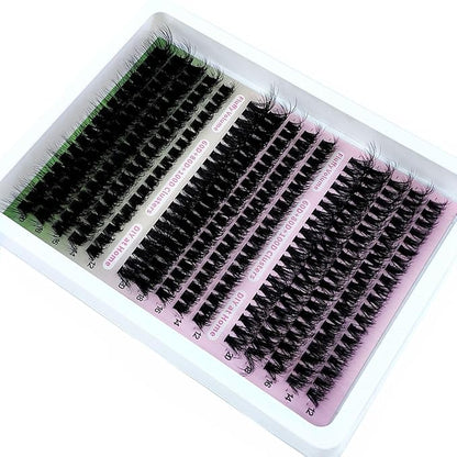 HBZGTLAD Fluffy Cluster Lashes 40D60D80D100D120D Natural Thick Eyelash Clusters D Curl Individual Lashes DIY Eyelashes Extension (15RowsDDCurl60D80D100D)
