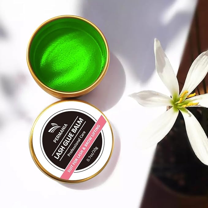 PERMANIA Lash Lift Glue Balm, Lash Lift Adhesive New Brow Lamination Glue Soft Fruity Strong Viscosity and Water Solubility for Lash Lift Kit (Apple)