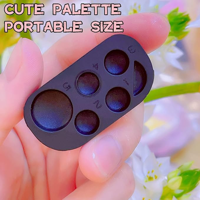 Lash Lift Brow Lamination Palette, Rapid Eyelash Eyebrow Lifting Tray, DIY Tint Mixing Tool For Perming Lashes at Home Salon Usage -1000 Applications (Mini Palette Pink Black 2 pcs Set)