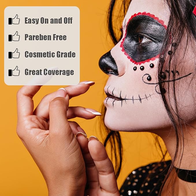 Bowitzki 30g Professional Face Paint Body Paint Water Based Face painting Makeup Safe for Kids and Adults Split Cake Single Color (Saffron)