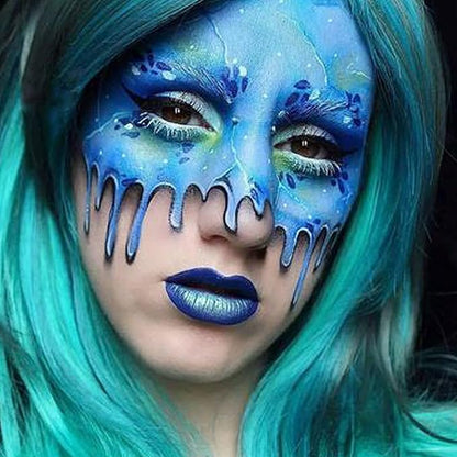 MEICOLY Blue Face Paint Stick (1.06 Oz), Scary Clown Makeup, Blue Eye Black Baseball, Body Paint Stick for Halloween, Smurf Mystique Cosplay, Avatar SFX Makeup
