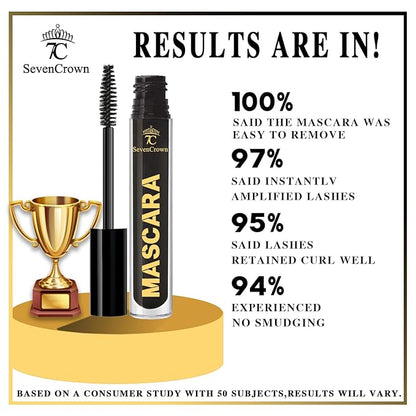 Mascara Black Waterproof Set Volume and Length | Vegan & Cruelty Free | Holiday Gift for Beauty Lovers