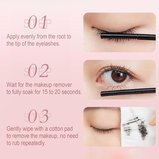 Lash Care Set: Gentle Mascara Remover + 24HR Volumizing Waterproof Mascara | Sensitive Eyes Safe, Aging Lash Solution, Clump-Free & Effortless Cleanse