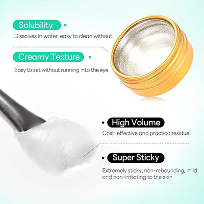 Lash Lift Glue Balm Eyelash Lifting Perm Jasmine Strong Hold Lash&Brow Perm Glue Balm Eyebrow Glue Adhesive Powerful Sticky Brow Lamination 0.35Oz/10G
