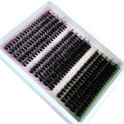 HBZGTLAD Fluffy Cluster Lashes 40D60D80D100D120D Natural Thick Eyelash Clusters D Curl Individual Lashes DIY Eyelashes Extension (15RowsDDCurl60D80D100D)