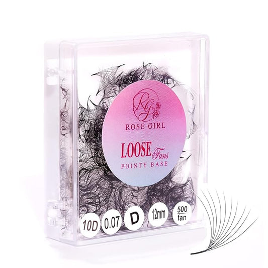 Loose Promade Fans - Natural Look Handmade Volume Eyelashes From 3D To 16D - C CC D DD Curl - False Lashes Extensions - Thickness 0.03~0.1 mm - 8~20 mm Length (10D-0.03-CC (16mm))