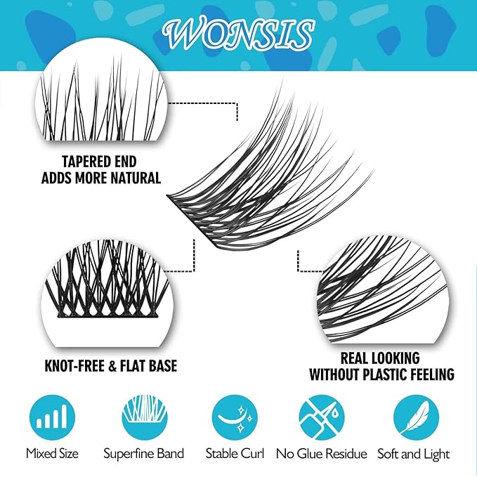 Lash Clusters, DIY Eyelash Extension, 120 Lightweight Clusters Individual lashes, Volume Soft Reusable Artificial Natural Look for Cluster Lash, C Curl False Eyelashes (Volume 10mm)