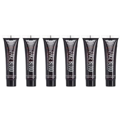 Pro FX Fake Blood - 0.50fl oz x6 - SFX Make up for Halloween Vampire Zombie Theatre - Special Effects Make up