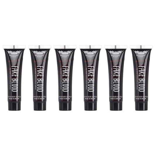 Pro FX Fake Blood - 0.50fl oz x6 - SFX Make up for Halloween Vampire Zombie Theatre - Special Effects Make up