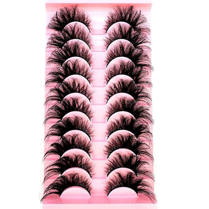 HBZGTLAD Soft Mink Eyelashes 3D Curl Winged End Eye Elongated Fake Lashes Thick Handmade Natural False Eyelash Messy Cross Lash Wholesale (AD-16)