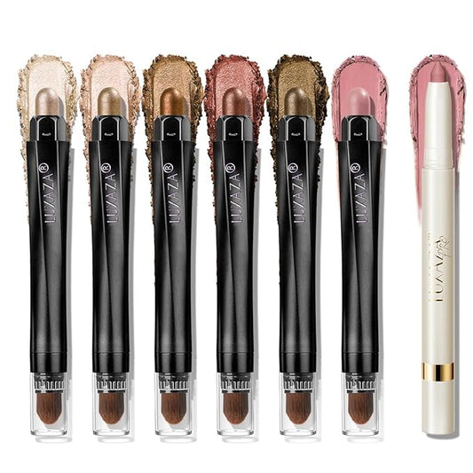 Cream Eye Shadow Eyeliner Makeup Sticks, Highlighter Brightener Pencil Classic-A016 + Multi-use-M4