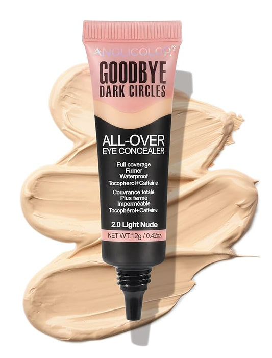 Liquid Concealer,Eye Concealer Full Coverage for Dark Circles,Brightening,Waterproof,Long Lasting,Color Correcting Concealer for Women,Vegan & Cruelty-Free (02#Light Nude, 0.42 Fl Oz)