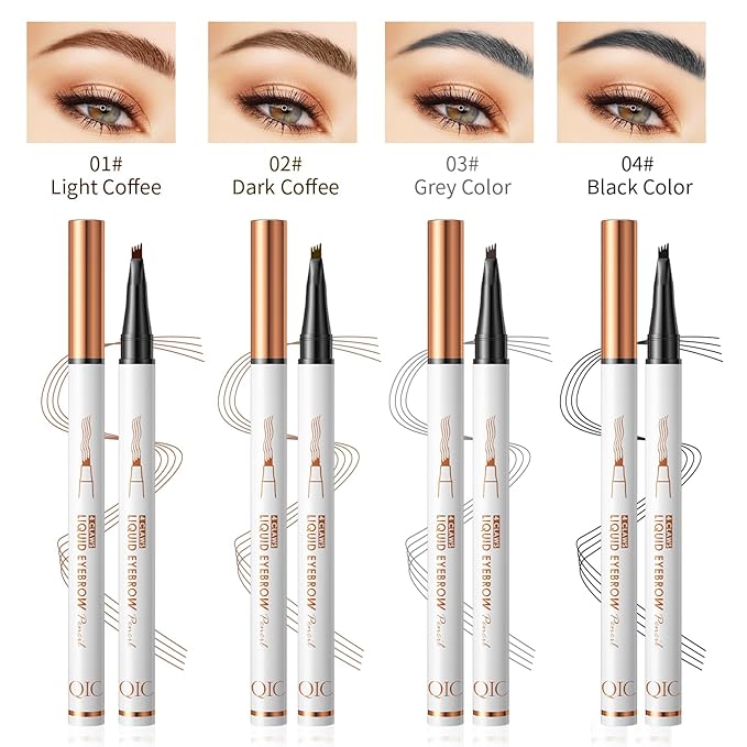 2024 New Magic Eyebrow Pencil, 3D Waterproof Microblading Contouring Pen, Long-Lasting Stay (Light Brown)
