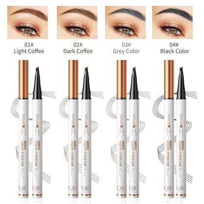 2024 New Magic Eyebrow Pencil, 3D Waterproof Microblading Contouring Pen, Long-Lasting Stay (Light Brown)