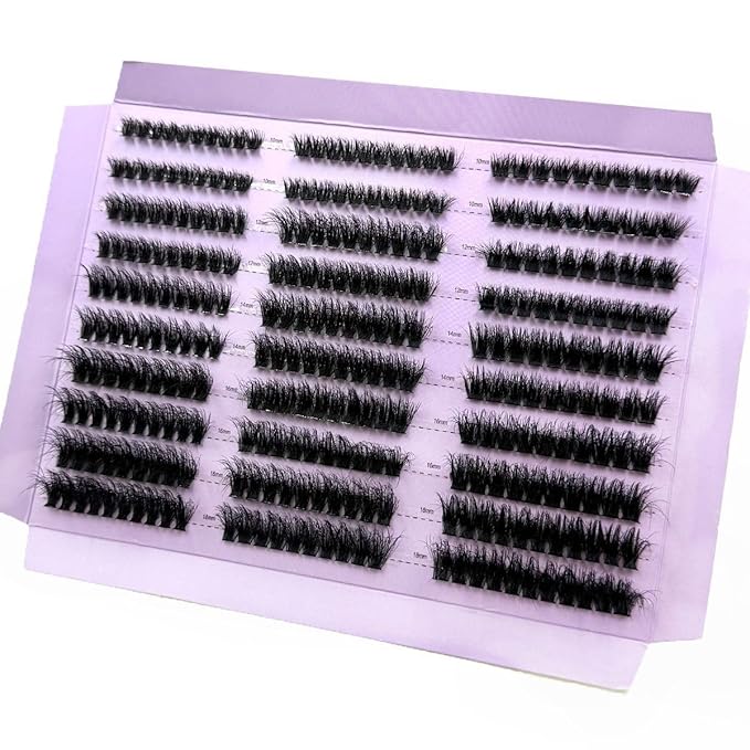 HBZGTLAD Fluffy Cluster Lashes 40D60D80D100D120D Natural Thick Eyelash Clusters D Curl Individual Lashes DIY Eyelashes Extension (300pcs80D100D120D)