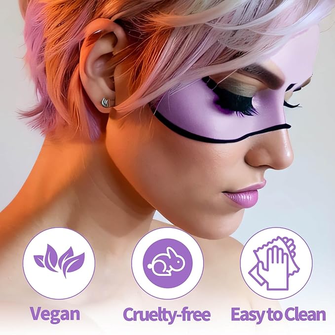MEICOLY Cream Light Purple Face Body Paint,2.1Oz Smudge-proof Lavender Face Paint,Water Based Washable Full Body Paint for Adults and Kids,Halloween SFX Special Effects Ursula Cosplay Makeup