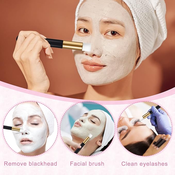 52PCS Lash Shampoo Bottles and Brushes Set, 10pcs Foam Pump Dispenser, 10pcs Nose Pore Deep Cleaning Brush, 10pcs eyelash extension tube brush, 10pcs Extension Aftercare Instructions Cards, 2pcs