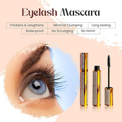 Eyelash Mascara Long Lasting For Long Lashes Mascara Waterproof Washable Curling Volumizing Lengthening Cruelty Free Black