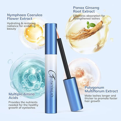 Eyelash Growth Serum - Rapid Eyebrow Growth Serum for Longer, Fuller Thicker Looking Lashes. Lash Serum for Natural Lashes or Lash Extensions & Brows 4.5ML