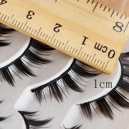 AUGENL 5 Pairs False Eyelashes - Cute Japanese Style Thick Eye Lash Extension, Reusable Lashes for Cosplay, Anime & Manga Eye Makeup Tools