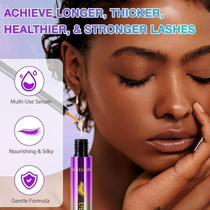 Eyelash Growth Serum, 5ml Lash Growth Serum, Lash Serum for Eyelash Growth Longer & Thicker Lash Enhancing Serum with Natural Formula Vegan & Cruelty-Free