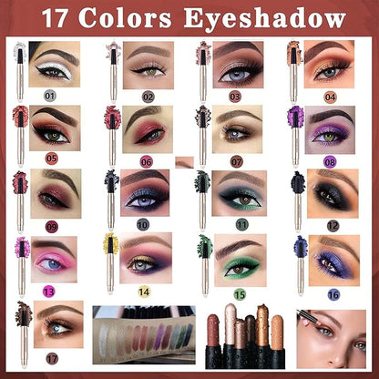 Purple Eyeshadow Stick Eye Makeup Cream Smooth Shimmer Eyeshadow Pencil Primer Glitter Dark Light Matte Single base Crayon Primer Palette Eyeliner Hypoallergenic Waterproof Long Lasting