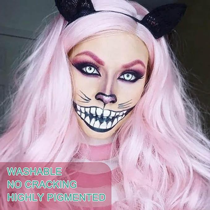 MEICOLY Cream Light Pink Face Body Paint,2.37Oz Large Tube Water Based Full Body Paint,Pastel Pink Pale Pink Face Paint Halloween Stage SFX Special Effect Cosplay Makeup 5.12*2.36*1.26 Inch