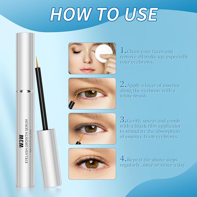 Lash Serum, Eyelash Enhancer Growth Serum, Eyelash Serum, Lash Serum for Eyelash Enhance, Boost Lash Growth Serum, Gentle Formula for Longer, Fuller, and Thicker Lashes, 3ml