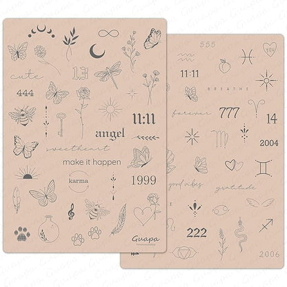 2 Pcs Tiny Tattoo Practice Skins, Small Deluxe Mini Silicone Finger Semi Permanent Tattoo Latex Pad for Training (Tiny #3 - Pink Pad -2PCS)