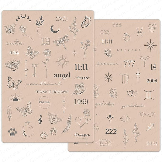 2 Pcs Tiny Tattoo Practice Skins, Small Deluxe Mini Silicone Finger Semi Permanent Tattoo Latex Pad for Training (Tiny #3 - Pink Pad -2PCS)
