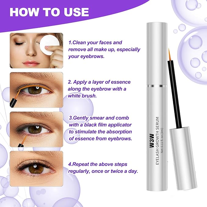 Lash Serum,Eyelash Serum,Eyelash Growth Serum - Rapid Eyelash Growth Serum for tronger, Healthier Lashes & Brows, Vegan & Cruelty-Free (1 PCS)