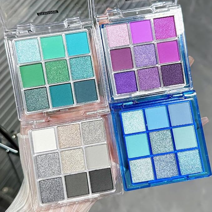 Purple and Pink Glitter Eyeshadow Palette Makeup,Lavender Mauve Light Pink Baked Eye Shadow Palette,Highly Pigmented Purple Makeup Pallet Long Lasting Waterproof Blendable Womens Eyeshadow