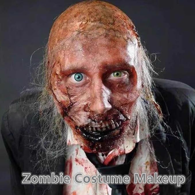 Go Ho Light Grey Face Paint Stick,Water Based Cream Gray Body Paint Washable,Face Paint Kit Full Coverage Oil-Free,Halloween Cosplay SFX Vampire Zombie Makeup