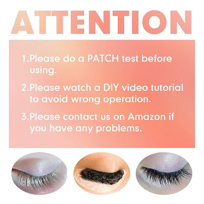 Black Eyelash Color Kit, Instant Fuller Lash and Brow Coloring Kit, DIY Hair Color for Salon Home Use 15ml