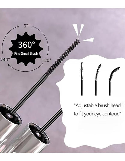 Lash Care Set: Gentle Mascara Remover + 24HR Volumizing Waterproof Mascara | Sensitive Eyes Safe, Aging Lash Solution, Clump-Free & Effortless Cleanse
