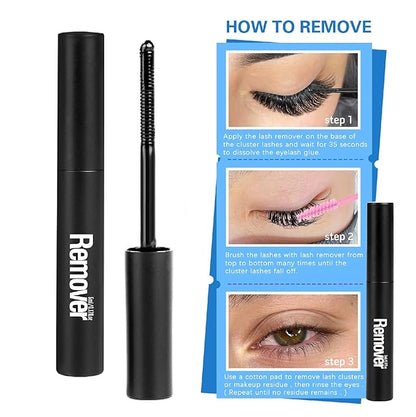 Geeneiya Full Lash Extension Kit Cluster Eyelash Extension Kit Clusters Individual Lashes Kit with Lash Bond and Seal Glue, Lash Remover, Lash Applicator, User Manual for Beginners(60P+80P, 280Pcs)