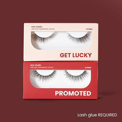 Get Lucky False Eyelashes Natural Look - Natural False Lashes - Soft Thin Clear Band - Natural Lashes