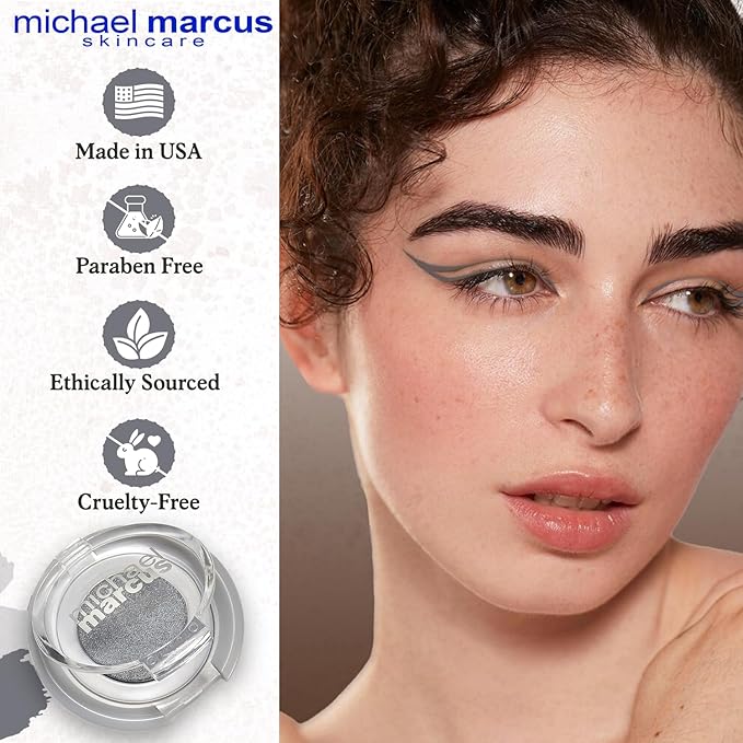 michael marcus Makeup Cake Eye Liner (Trashy) - Water Activated Dry Pressed, Long-Lasting, Vibrant Color & Smudge Resistant Eyeliner - Cruelty & Paraben Free - For Beginner & Pro Makeup Artist